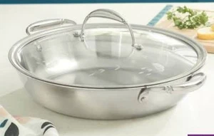 Princess House Heritage Tri-Ply Acero Inoxidable 14" Sear Pan 10831 - Imagen 1 de 2