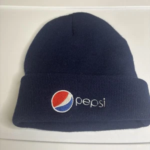 Pepsi Beanie Mütze Strick Thinsulate Blau Navy Top Gebrauchter Zustand. - Bild 1 von 4