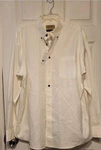 Cabela's mens Button-up long-sleeved ivory Dress shirt XL nwt - Picture 1 of 8