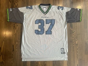 Vintage Reebok SHAUN ALEXANDER Seattle Seahawks Stitched Gray Jersey 2XL XXL - Picture 1 of 6