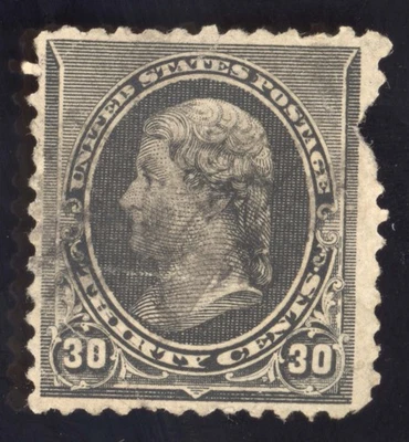 US Scott 228 Usado 30c Negro Thomas Jefferson Lote E634 sellos bhmstamps Foto 1 de 2