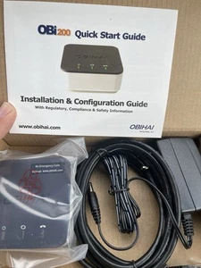 Adaptateur téléphone VoIP Obihai OBI200 1 port Google Voice - support fax - SOHO - Photo 1/3