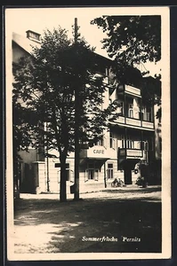 Pernitz, Straßenpartie mit Cafe, Ansichtskarte - Picture 1 of 2