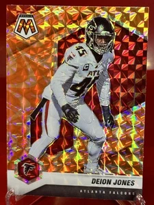 2021 Panini Mosaic Deion Jones #17 Prizm Reactive Orange Atlanta Falcons - Picture 1 of 2
