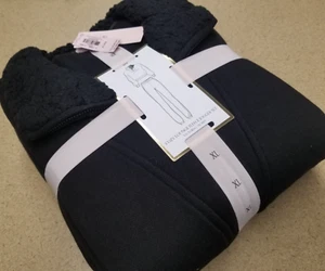 Victoria's Secret 11230646 60FQ Cotton Fleece Lounge Set Sz XL - Black - Picture 1 of 7