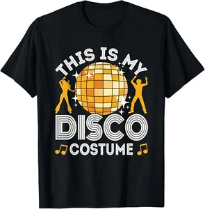 This Is My Disco Costume, 70s &amp; 80s Party Outfit, Halloween T-Shirt Hoodie - Picture 1 of 13