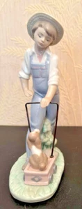 Figura Lladro # 6021 Niño del sábado niño con perro retirado hallazgo raro - Imagen 1 de 11