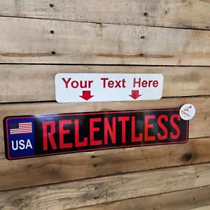 USA, UNITED STATES, Euro, Aluminum License Plate Custom, European, BLACK & RED - Picture 1 of 2