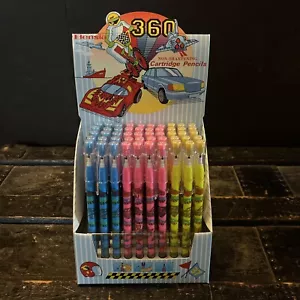 RARE VINTAGE 80'S BENSIA ADVENTURE 360 POP A POINT PENCILS DISPLAY 50 PENCILS - Picture 1 of 10