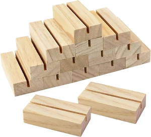 15 Pieces Wood Table Number Stands Wood Place Card Holders Picture Holder Acryli - Picture 1 of 6