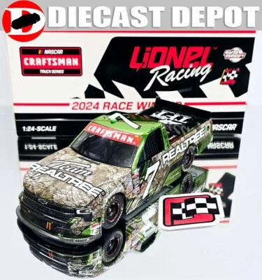 CAMIÓN REALTREE KYLE BUSCH 2024 TEXAS VERSIÓN WIN RACED 1/24 ACCIÓN COLOR CROMO Foto 1 de 4