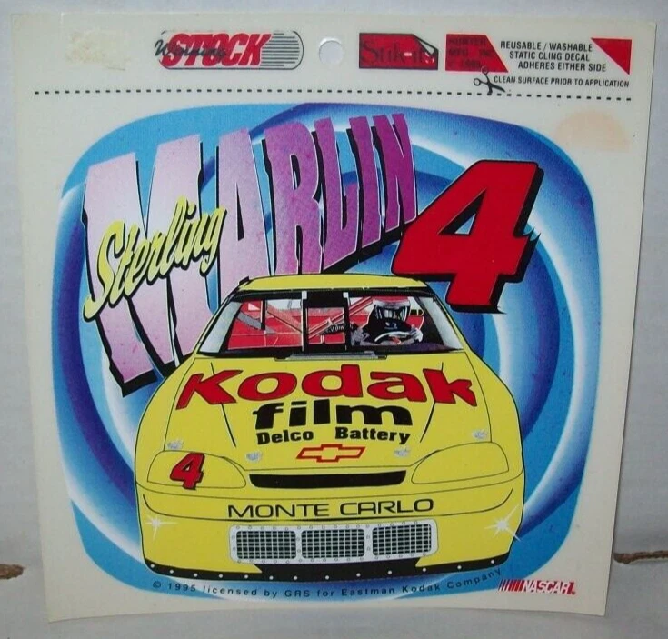 СТЕРЛИНГОВЫЙ МАРЛИН #4 KODAK ФИЛЬМ 1995 6 X 6 ОКНО СТАТИЧЕСКИЙ ЗАЖИМ НАКЛЕЙКА - Изображение 1 из 1