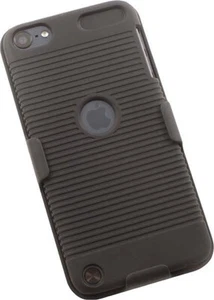 BLACK HARD CASE COVER + BELT CLIP HOLSTER STAND FOR iPOD TOUCH 5 6 7 - Picture 1 of 7