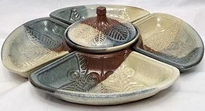 Pottery Craft USA Robert Maxwell Stoneware Relish Serving Tray Vintage HTF! - Picture 1 of 15