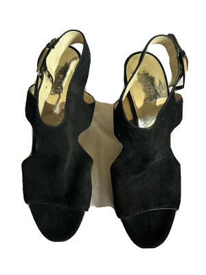 Michael KORS Women’s Black  Sling Black Widget Sandals Size 10.5 - Image 1 of 4