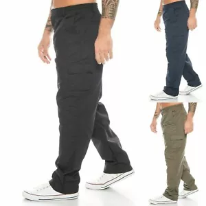 Herren Cargohose Outdoorhose Freizeithose Bundhose Herrenhose Stoff Lang M-XXXL - Bild 1 von 16