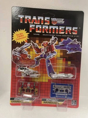 NEW Transformers G1 Autobots cassettes Grand Slam Raindance reissue brand MISB - Image 1 of 4
