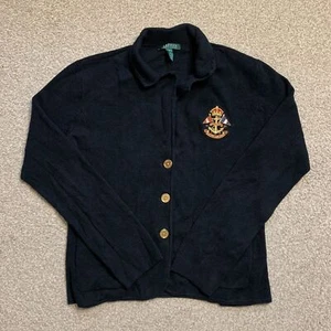 Cárdigan Ralph Lauren Jersey Tejido Vintage Bordado Polo M - Imagen 1 de 7