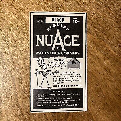 NuAge Mounting Corners Black Regular Vintage Scrapbooking Photography Crafts • 4.96€