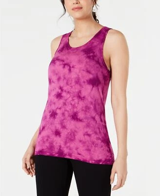 Ideology Top Tank Tie Dye Lattice Back Shirt Athletic Gym Pink Sz XS NEW NWT 450 - Image 1 of 3