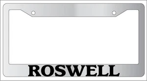 Chrome License Plate Frame New City State Roswell Auto Accessory 2621 - Bild 1 von 1