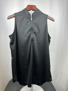 Jofit Women’s Black Golf 1/2 Zip Tank Top Size Large - Picture 1 of 4