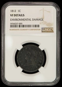 1812 1c Classic Head Large Cent - Large Date - NGC VF Details - SKU-Z1289 - Picture 1 of 6