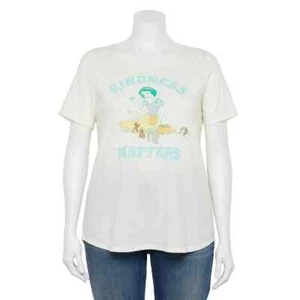 Women's Disney Princess Snow White Tee Shirt Size OX Kindness Matters Kohls NEW - Picture 1 of 5