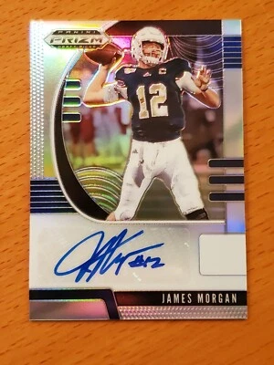 2020 Prizm Draft Auto Silver #229 James Morgan NY Jets Rookie QB - Image 1 of 2