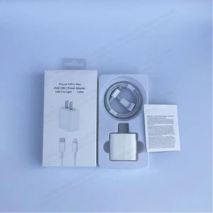 USB-C 20w Power Block Adapter Charger for iPhone 14 13 12 11 8 iPad Fast Charger - Picture 1 of 15