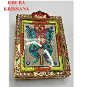 KRUBA KRISSANA THAI HOLY AMULET BUTTERFLY+GEMS BUDDHA ART  RARE WEALTH TALISMAN - Picture 1 of 5