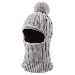 Kid Winter Hat Scarf Knitted Baby Boy Hats Fleece Lined Toddler Girls Beanie ... - Picture 1 of 6