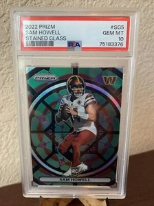 2022 Prizm SAM HOWELL Rare Stained Glass COMMANDERS PSA 10 Pop 16 - Bild 1 von 2