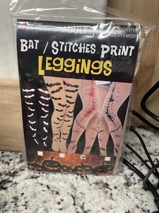 Halloween Stiche Leggings Strümpfe Goth Punk Emo Verkleiden Sexy Nude Farbe - Bild 1 von 2