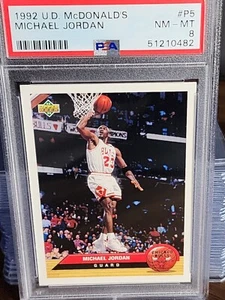 1992 UPPER DECK MCDONALDS MICHAEL JORDAN #P5 PSA 8 MINT - Picture 1 of 7