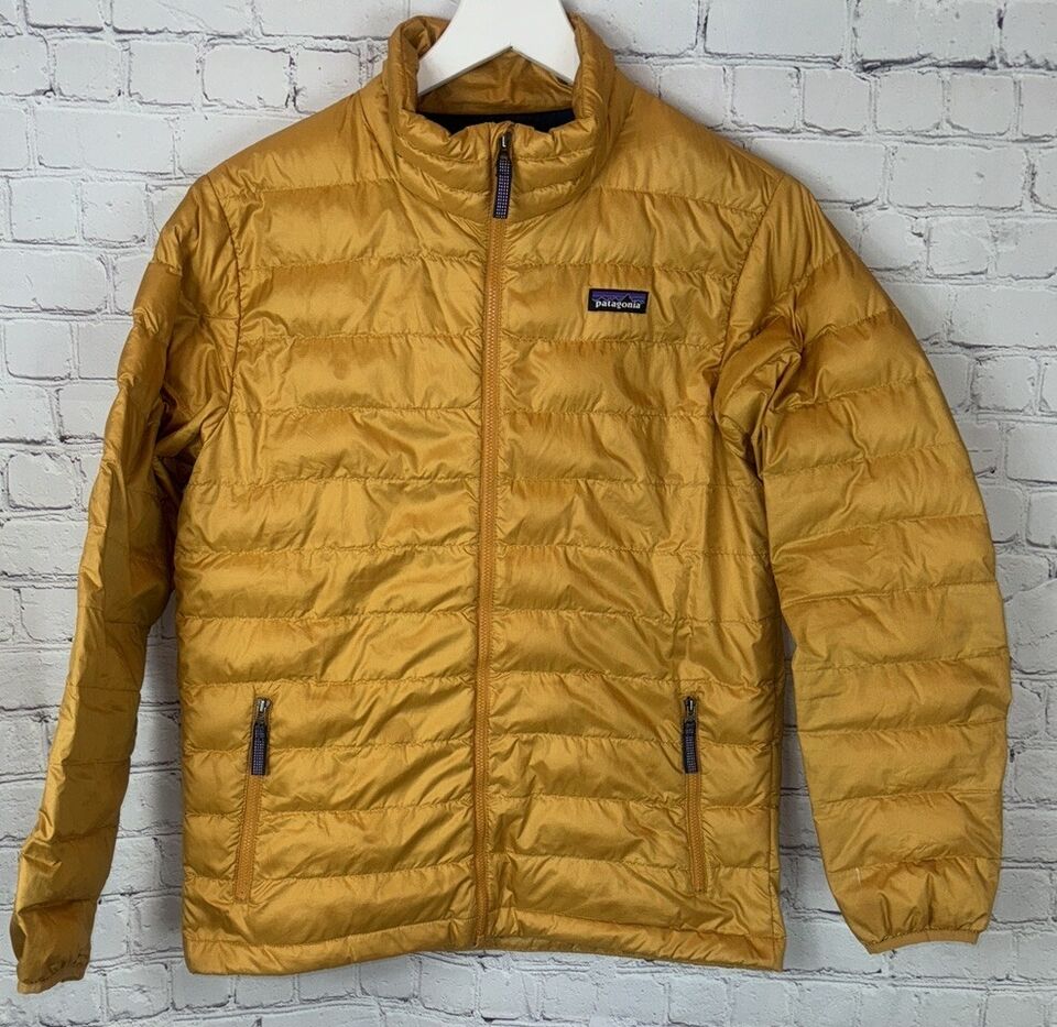 PATAGONIA Kids' Yellow Puffer Down Jacket Coat Size XL/14