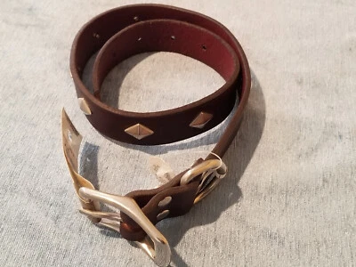 Collar ajustable de cuero marrón con pasador de diamante para perro Petco 24 pulgadas 875457 Foto 1 de 4