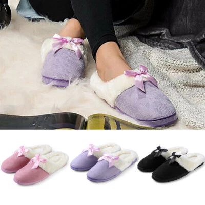 Aerusi Lady Fashion Winter Indoor Shoes House Warm Clogs Soft Slippers Size 7-10 - Image 1 of 4