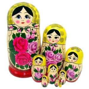 Poupée Russe classique 9 pièces grande taille Poupée Russe Matriochka SEMENOVO - Photo 1/1