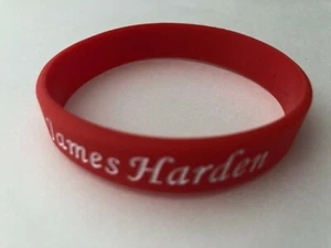 James Harden Red ,black,white Silicone Wristband Bracelet - Picture 1 of 5
