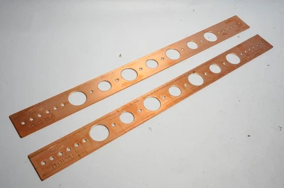 Pack of 2 Proflo PFCB20FG  20" Copper Plated Pipe Support Bracket 3/4" & 1" hole - Image 1 of 2