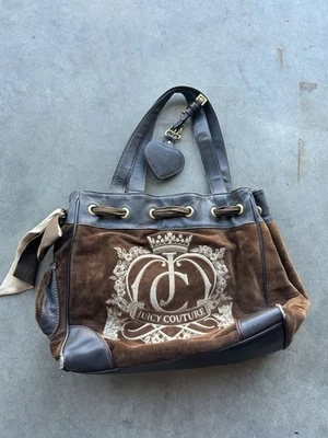 Bolso Soñador Terciopelo Marrón RARO Vintage Y2K JUICY COUTURE Foto 1 de 4