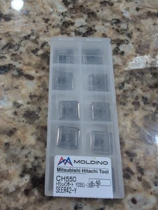 Pack Of 10 New Mitsubishi Hitachi Tool Carbide Inserts CH550/SEER42-Y - Moldino - Picture 1 of 6