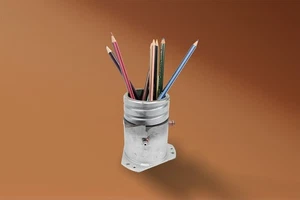 Pen Pot Dappr utilizzando un Boeing 747 vite jack tubo filettato aviazione upcycle - Foto 1 di 15