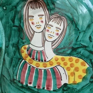 VTG Goodfriend Art Pottery Women Bowl DeSimone Bitossi Signed 95/154 MCM Italy - Picture 1 of 10