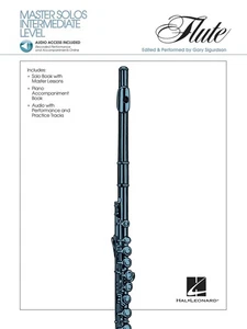 Master Solos for Flute Piano Classical Sheet Music Play-Along Book Online Audio - Picture 1 of 1