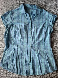 Kathmandu Womens Blouse/Shirt 12 Capped Sleeve Collared Button Up Travel Hike - Picture 1 of 5