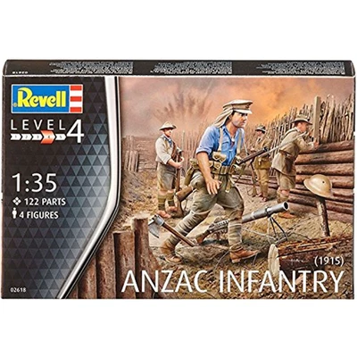ANZAC INFANTRY 1915 KIT 1:35 Revell Kit Figure Militari Modellino Nuovo - Immagine 1 di 4