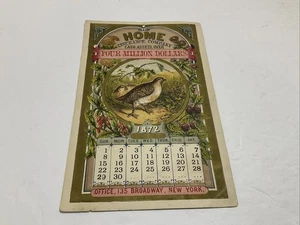 1872 Antique Victorian HOME INSURANCE CO. Lithograph Print Sept Calendar page - Picture 1 of 6