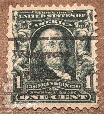 WESTGROVE PENN DEAD POST OFFICE PRECANCEL TYPE L-1TS SC 300 1 CENT FRANKLIN PB1 - Image 1 of 3